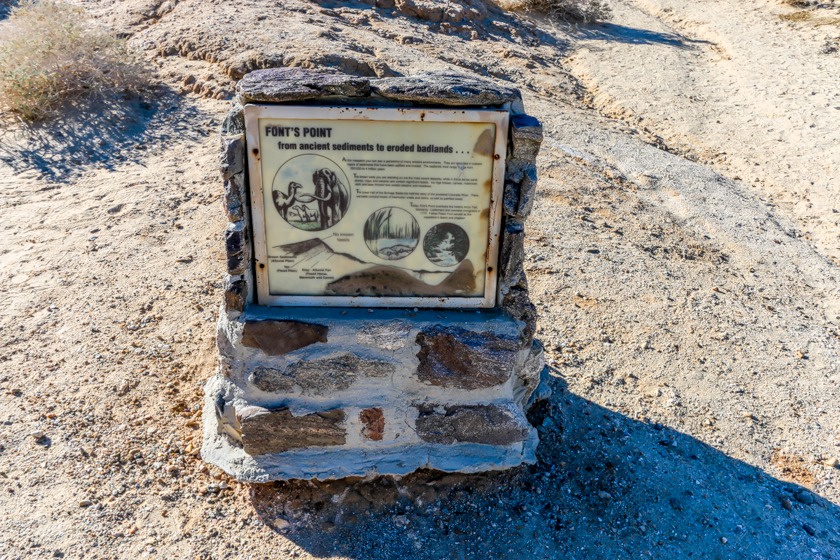 Font's Point information marker-Anza Borrego State Park