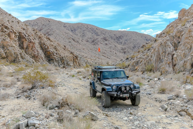 Climbing out of Berdoo Canyon Joshua Tree