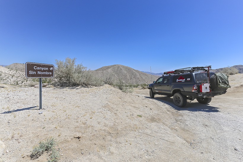 anza borrego state park the adventure portal Canyon Sin NombreTrail marker