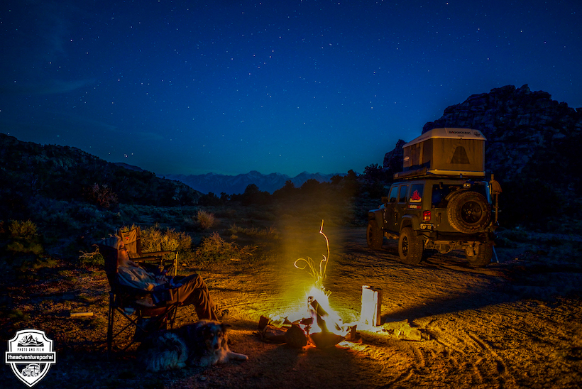 roof top tent at Papoose Flats