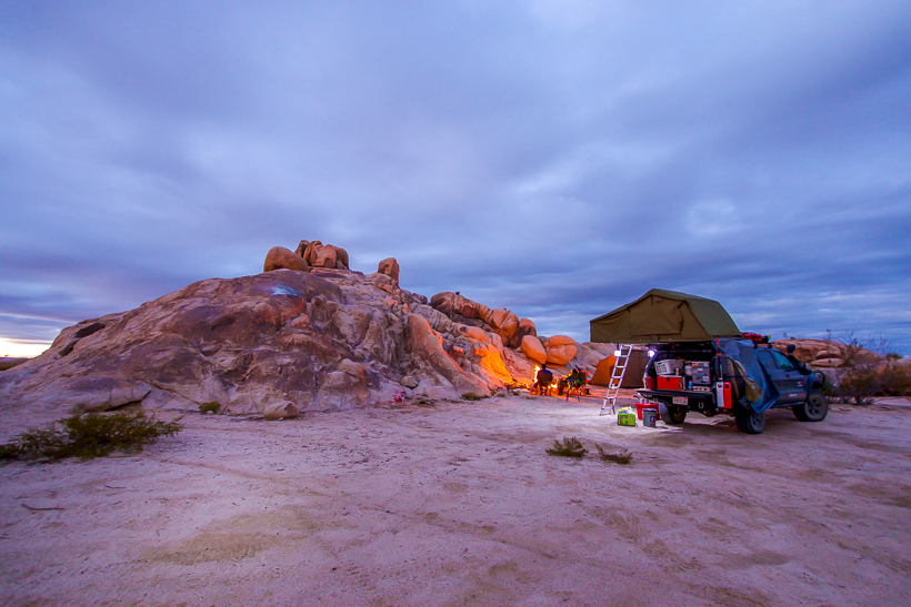 Roof top tent at balancing rock.